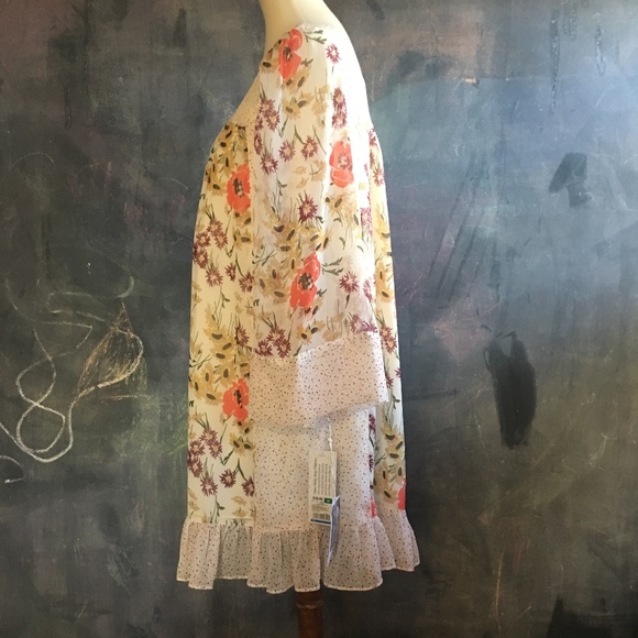 Jovovich Hawk Floral & Polka Dot Ruffle Hem Dress - Picture 3 of 6